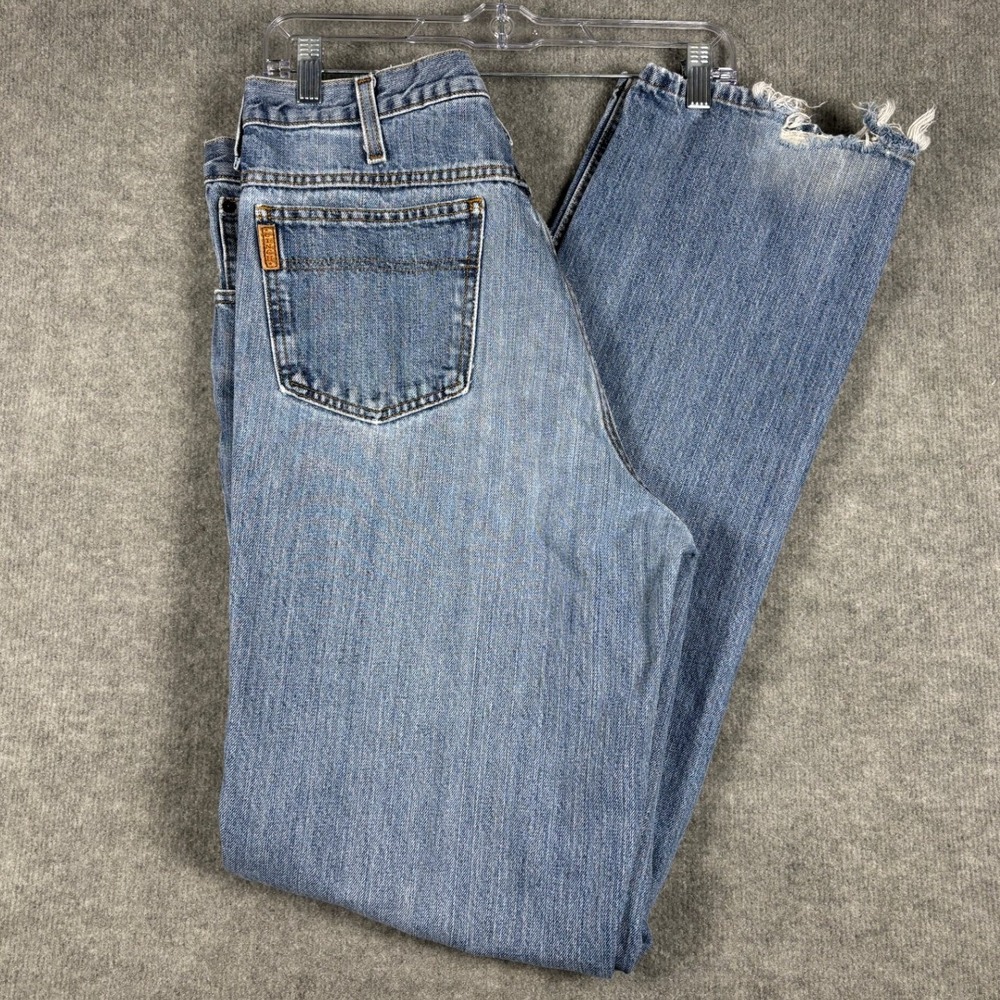 Cinch Bronze Tab Relaxed Jeans Western Workwear 36x37 Light Blue Denim